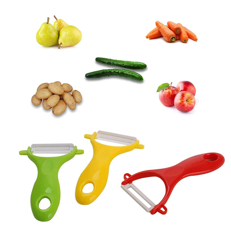 Keramikschäler – 3 Farben für Obst & Gemüse