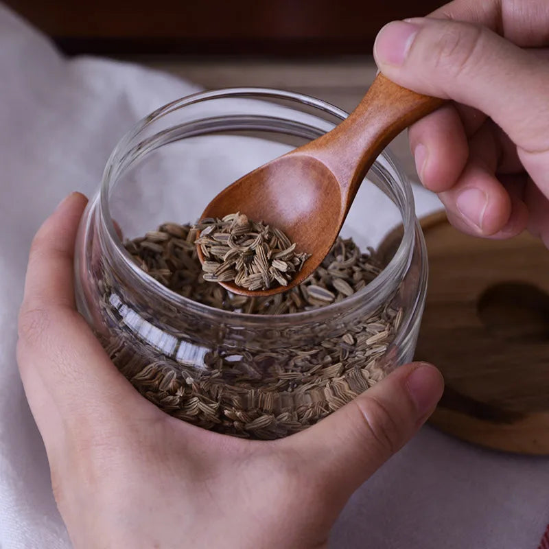 4x Mini Holzlöffel – Für Gewürze, Tee & Zucker