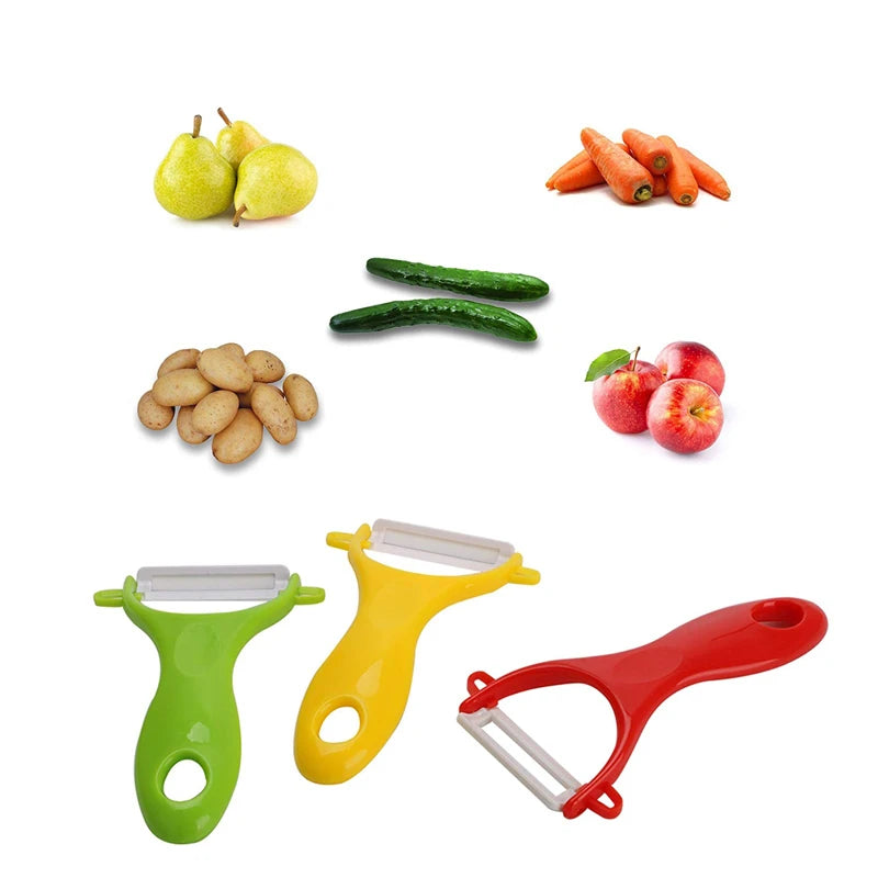 Keramikschäler – 3 Farben für Obst & Gemüse