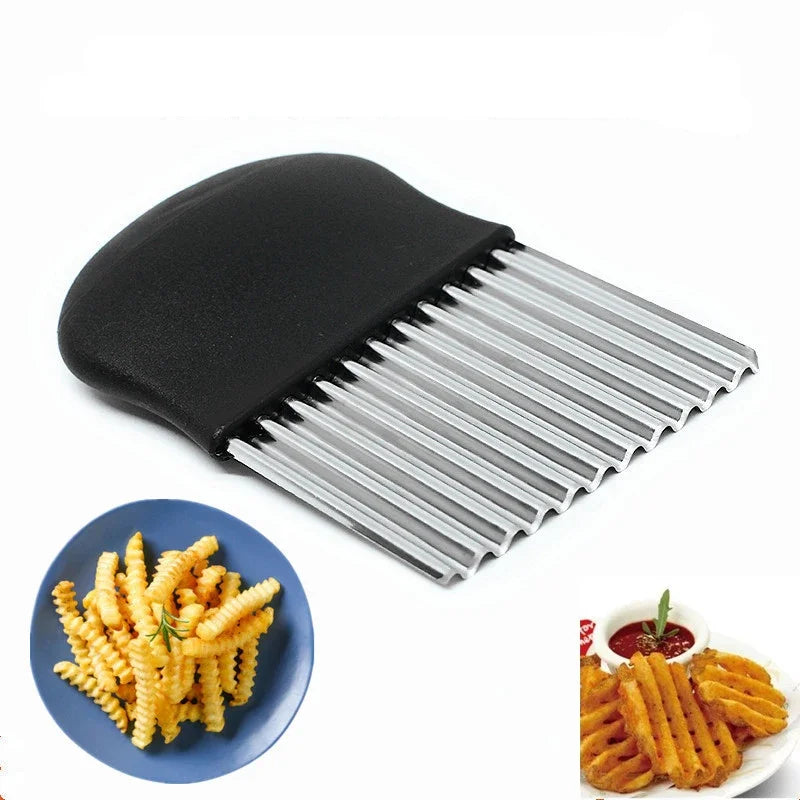 Edelstahl Kartoffelchips-Schneider – Wellenmesser für Crinkle Chips