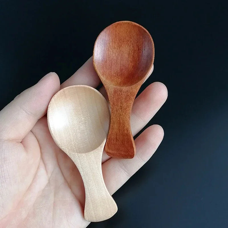 4x Mini Holzlöffel – Für Gewürze, Tee & Zucker