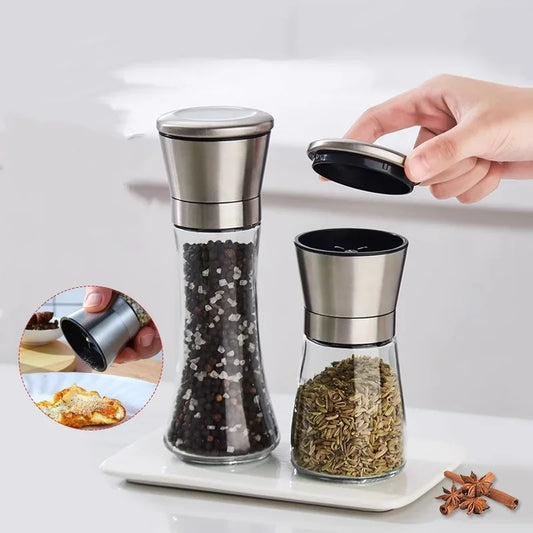 Pfeffermühle aus Edelstahl – 180/200ML Glasbehälter