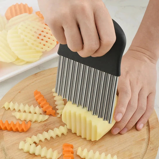 Edelstahl Kartoffelchips-Schneider – Wellenmesser für Crinkle Chips