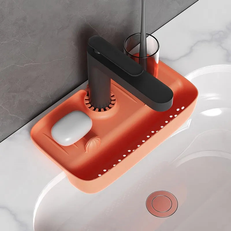 Silikon Abtropfgestell – Spülbecken Schutzmatte für Wasser & Abfälle