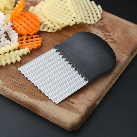 Edelstahl Kartoffelchips-Schneider – Wellenmesser für Crinkle Chips