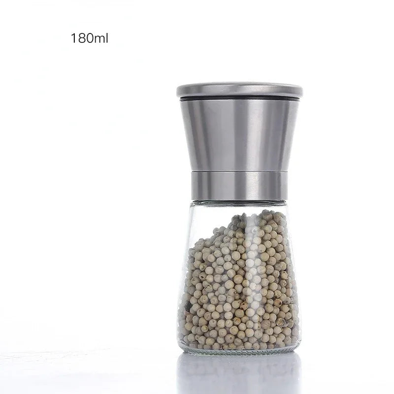 Pfeffermühle aus Edelstahl – 180/200ML Glasbehälter
