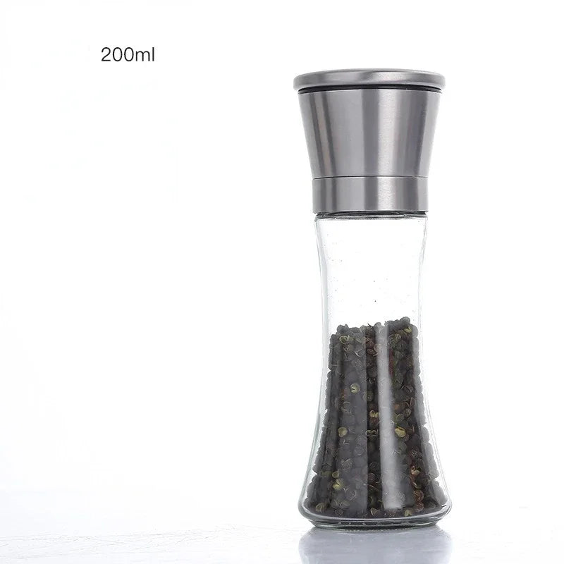 Pfeffermühle aus Edelstahl – 180/200ML Glasbehälter